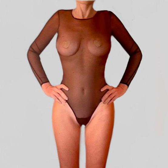Ivana Body Tulle Manica Lunga