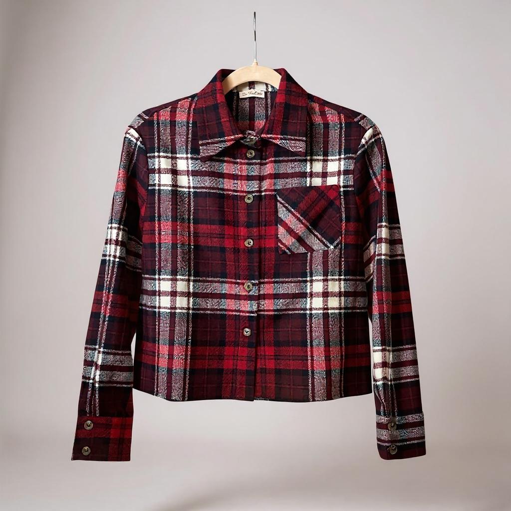 Mochi Tartan Camicia Cropped