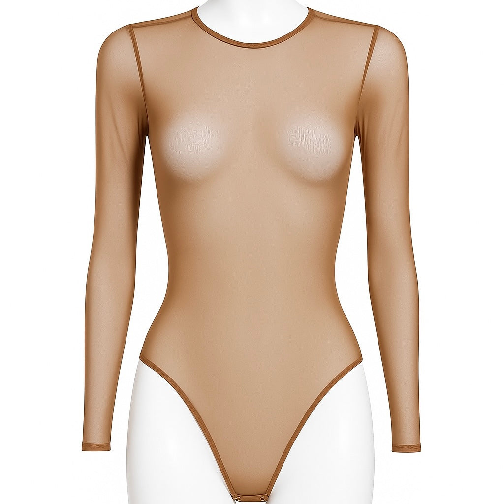 Ivana Body Tulle Manica Lunga