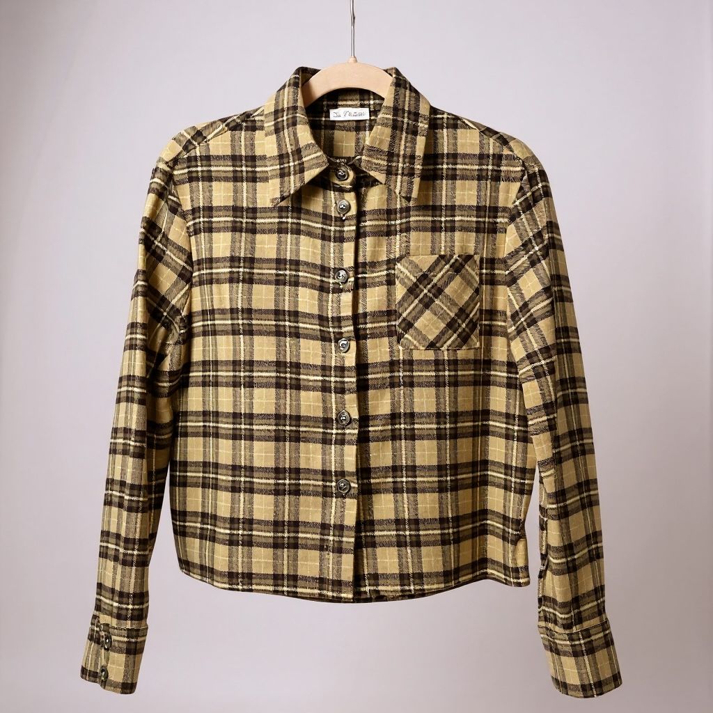 Mochi Tartan Camicia Cropped